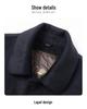 Men's Premium Double-Faced Wool Coat with Detachable Down Liner - Slim Business Windbreaker Jacket