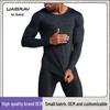 Men's Cross-Border Athletic Wear: Long-Sleeve Tight-Fit Basketball & Running Suit for Autumn/Winter.