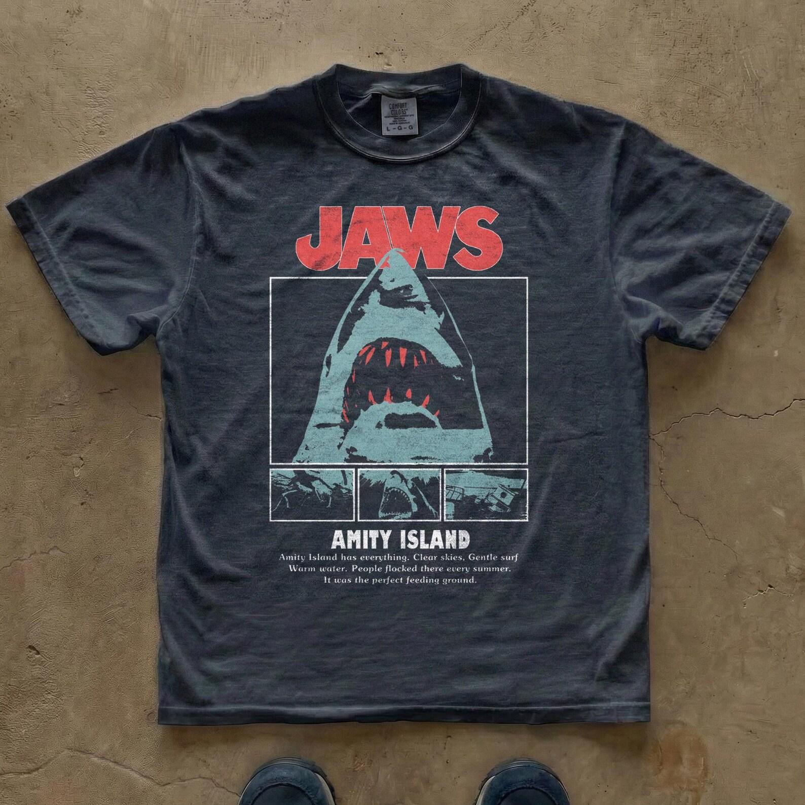 Jaws Graphic T-Shirt | Vintage Shark Movie Tee S