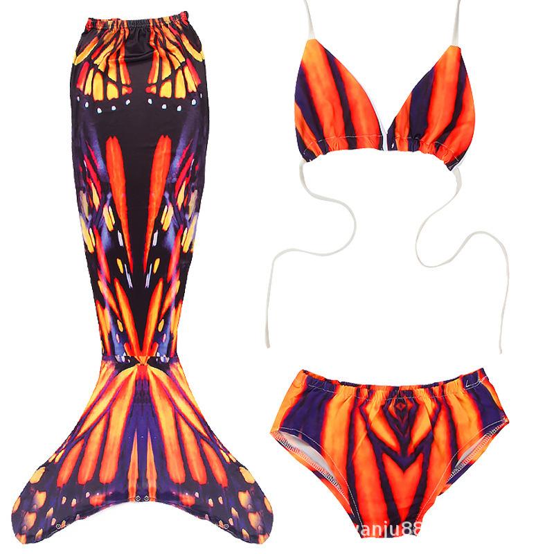Mermaid Tail Children'S Swimsuit Girls Princess Clothes Girl Mermaid Baby Three-Piece Set