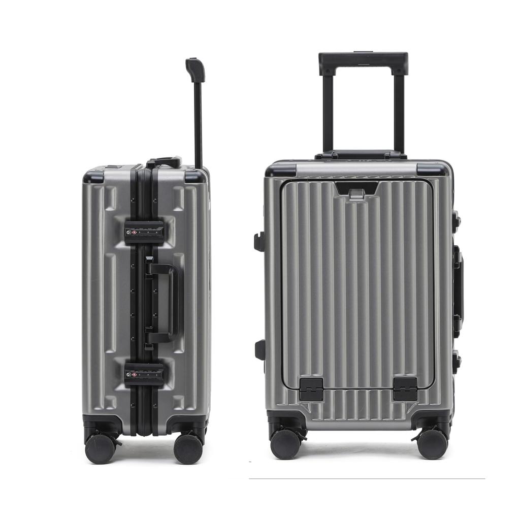 2024 Highly carry front with carry top with cup computer storage trolley with USB aluminum frame silent double business 4 5 M 24 inches functional!