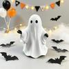 Halloween Party Props Cute White Ghost Resin Figurine, Miniature Figurine Decoration, Matte Room Decor Finish Tabletop Statue for Home Shelf Mini
