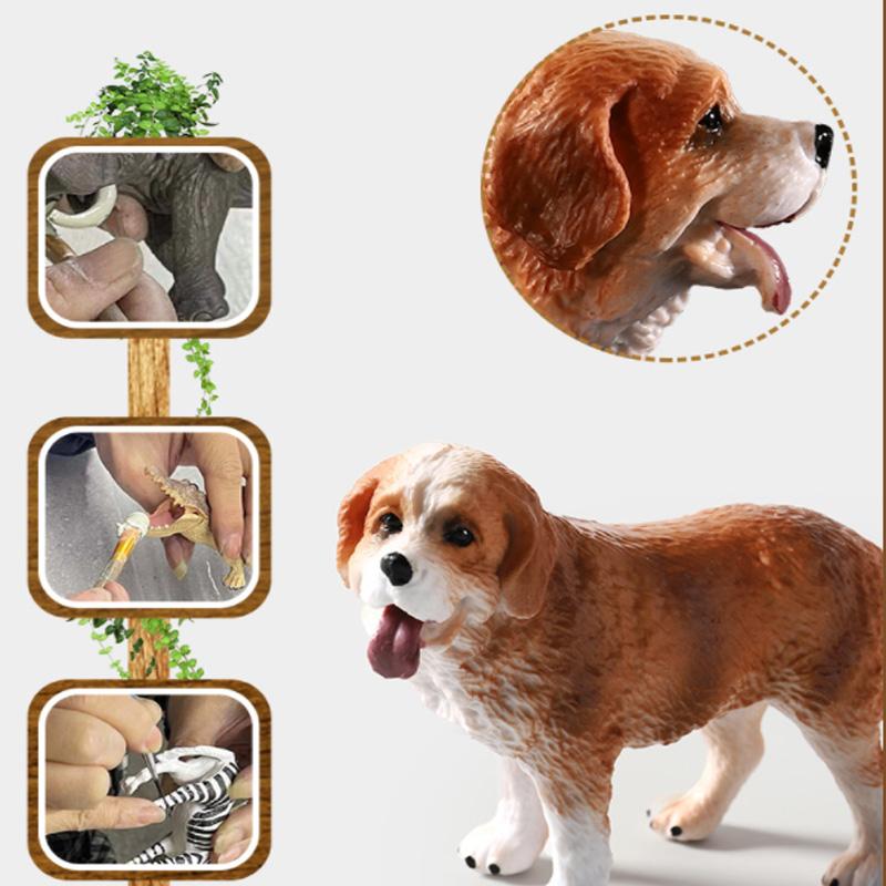 Realistic Animal Model Simulated Poultry Figurines Miniatures Mini Farm Dog Duck Cock Models Ornaments For Children Kids Gifts