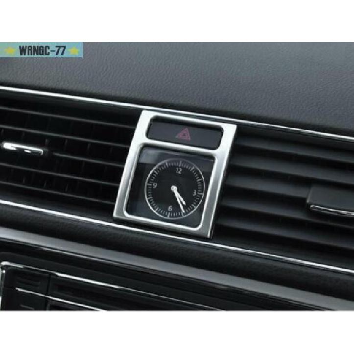 For VW Passat B7 2011-2015 Silver Titanium Central Console Clock Cover Trim New