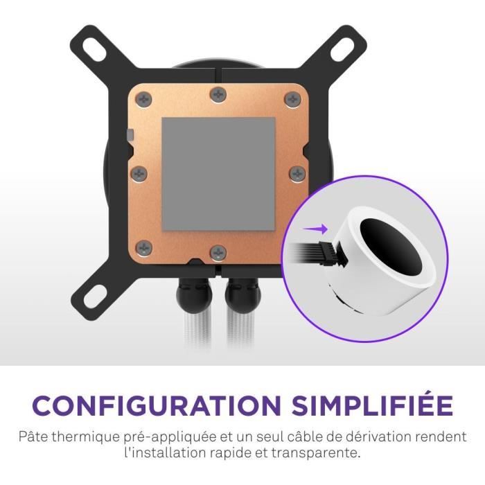 Watercooling - NZXT - RL-KR360-W2 - Kraken Plus 360 RGB - Customizable 1.54" Square Screen and RGB Fans - White