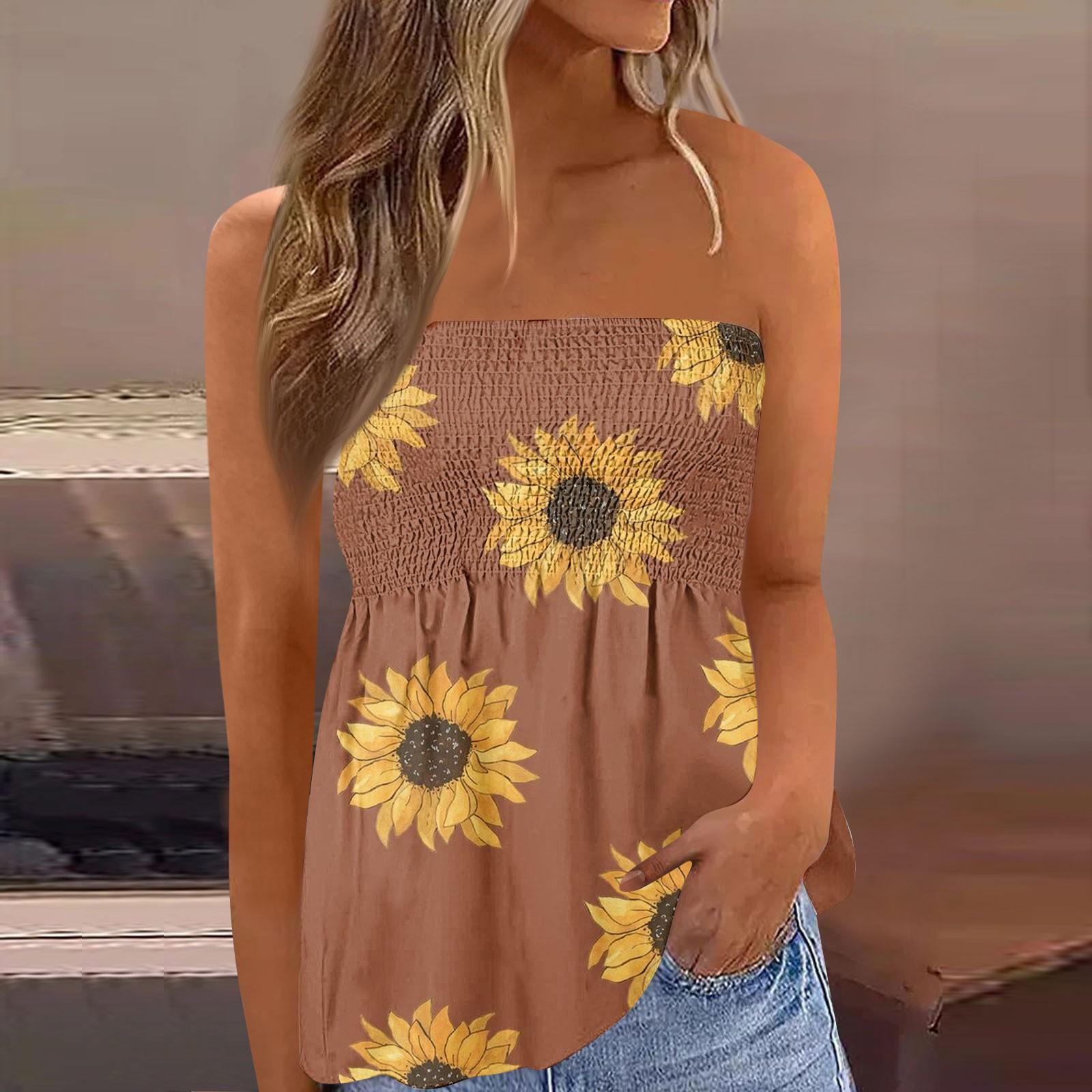 

2024 топы для женщин, милая сексуальная футболка без рукавов с открытыми плечами и принтом M