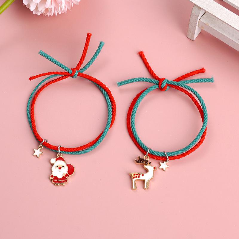 European-American Cross-Border Christmas Bracelet & Scrunchie Set