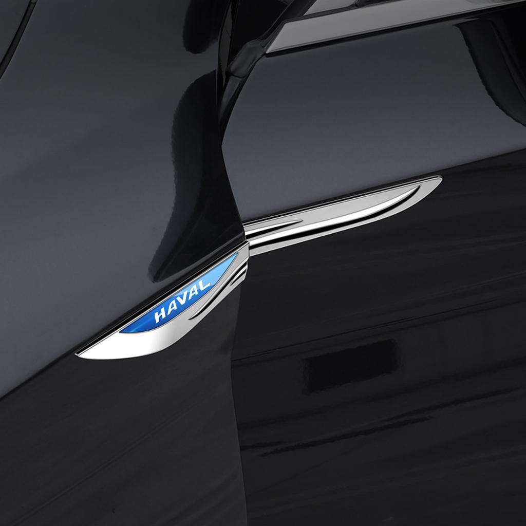 2pcs 3D PVC Metal Logo Side Fender Emblem Badge Sticker Decal For HAVAL H6 GT H9 H7 Jolion F7 H2 F7X