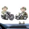 Soldier Sculpture 2Pcs Resin Home Decor Figurines Soldier Art Sculpture Collectible Figurine For Car Bedroom Living Room Table