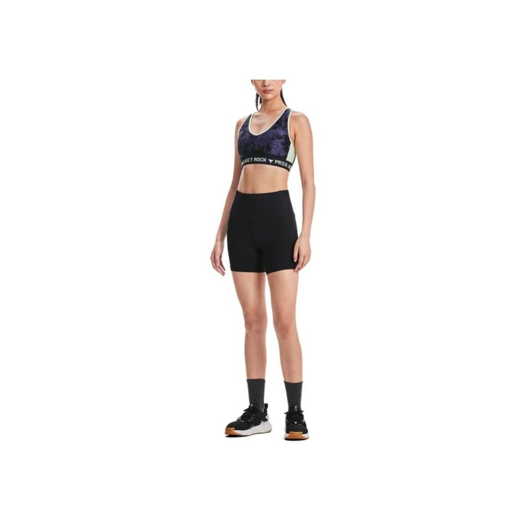 Under Armour Reggiseno Sportivo con Stampa Lettere Supporto Medio Donna Intimo Nero 1374640-001