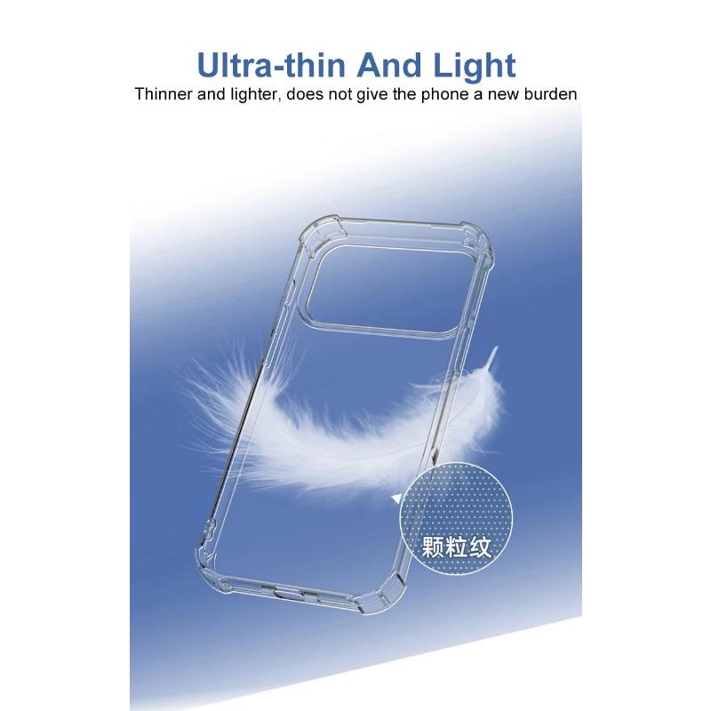 Shockproof Soft Phone Case for IPhone 17 Air Pro Max 16 15 Ultra Thin Silicone Transparent Clear Back Cover Protect Shell Capa