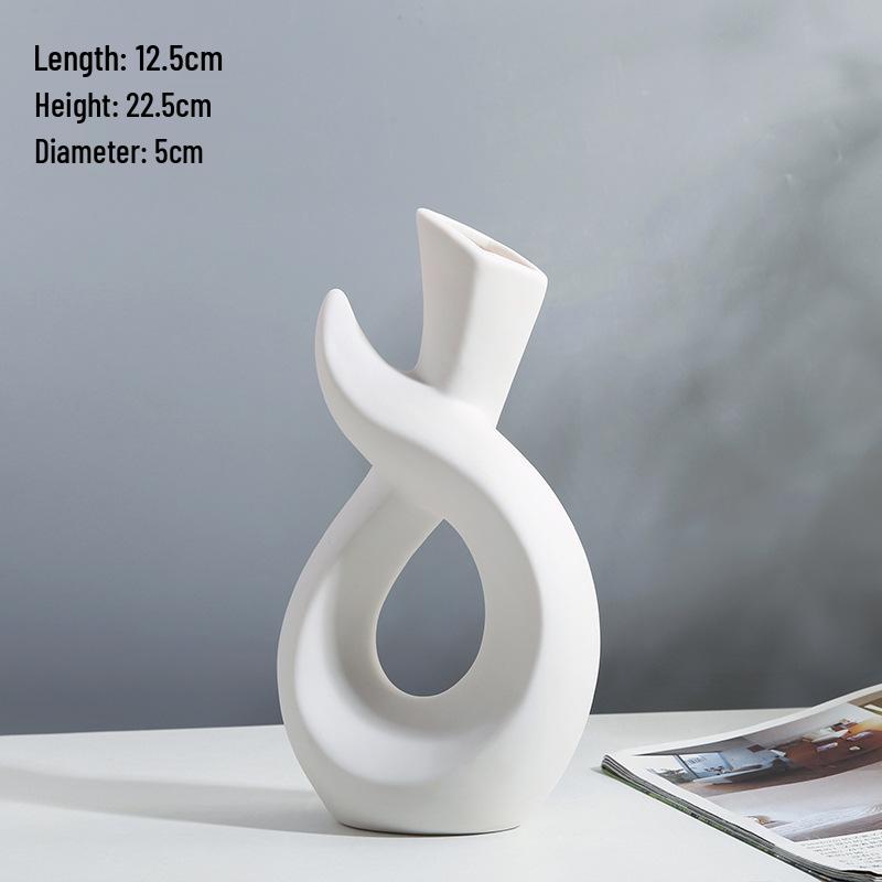 Nordic Irregular Ceramic Vase for Dried Flowers: Modern Home Decor Ornament