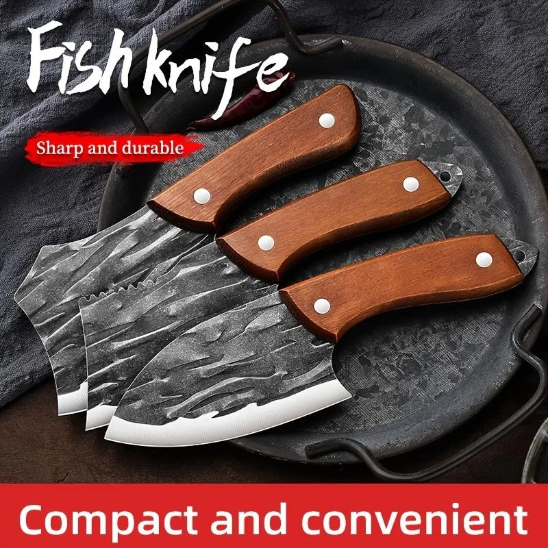 Kitchen Butcher Knife Stainless Steel Meat Cutting Fish Knife Hand Forged Boning Knife Sharp and Durable Chef Cooking Knife