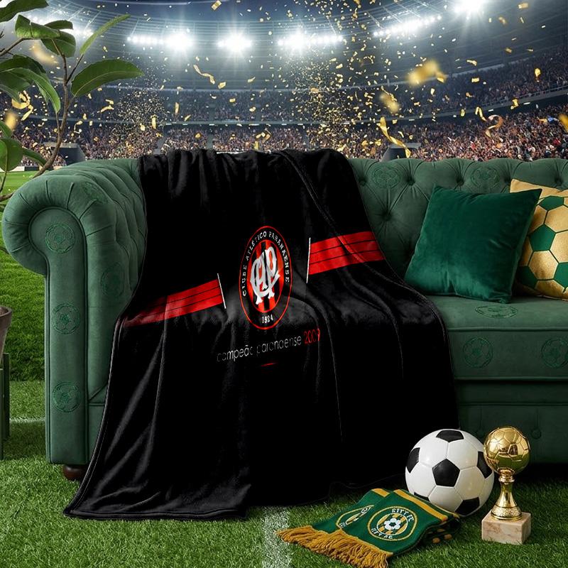 Atletico Paranaense Crest Throws Blanket Flannel Blankets Plush for Couch Bed Gifts for Men Women Travel picnic blanket Christmas fan gifts