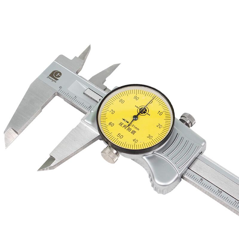 Guanglu 0-200mm 0.02mm Stainless Steel Dial Caliper