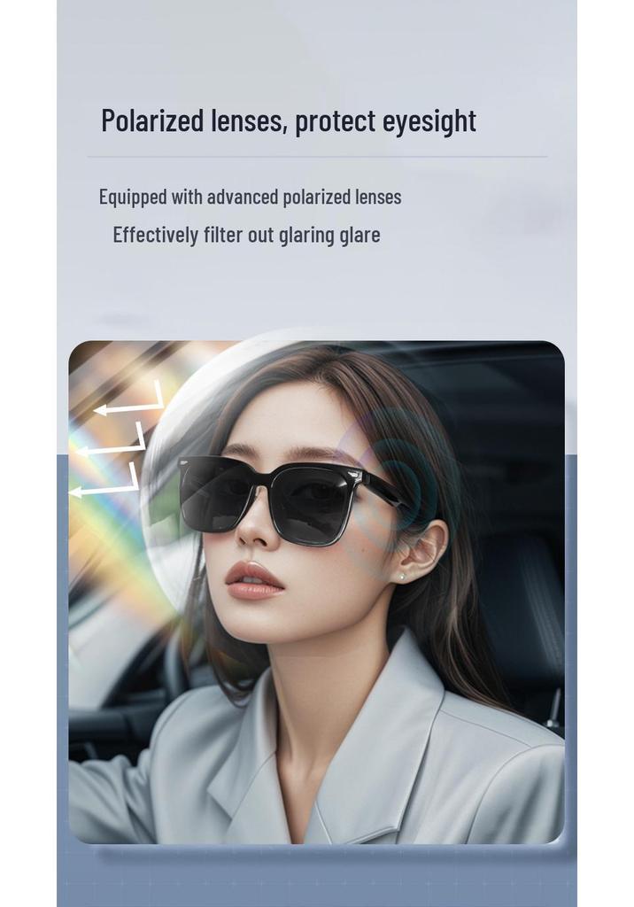 GS01 Smart Bluetooth Glasses: Music, Calls, Navigation, UV Protection, Polarized, Comfortable