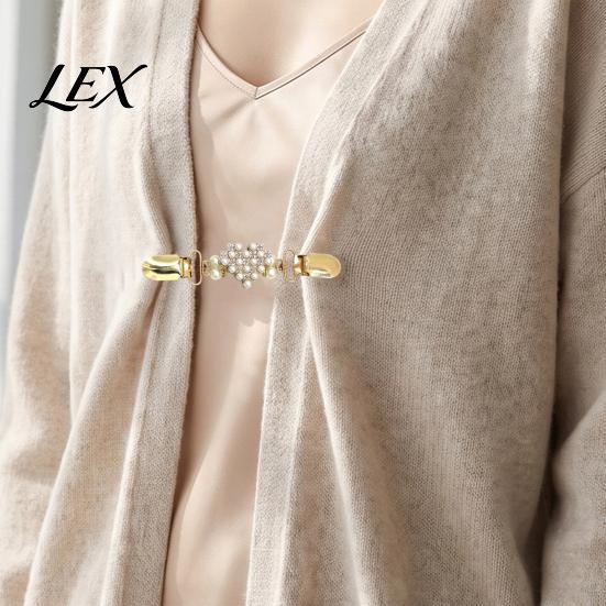 Clothing Fasteners 2Pcs Vintage Sweater Clips for Women Girls, Retro Faux Pearl And Rhinestones Cardigan Clips, Elegant Dress Decor Accessories Collar