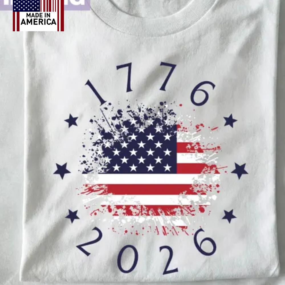 Made in America TShirt Patriotic USA Flag Tee America 250th Anniversary Tee Unisex T-Shirt XL