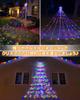Outdoor Waterproof LED String X 350 Star Christmas Tree 8 Lighting Timer Perfect for and Garden Decorations Lights, 9-Piece 3.5M, Bulbs, Drape, Motif,