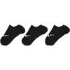 Nike Logo Floral Embroidered Sports Training Socks 3 Pairs Women Socks Black SX5277-011