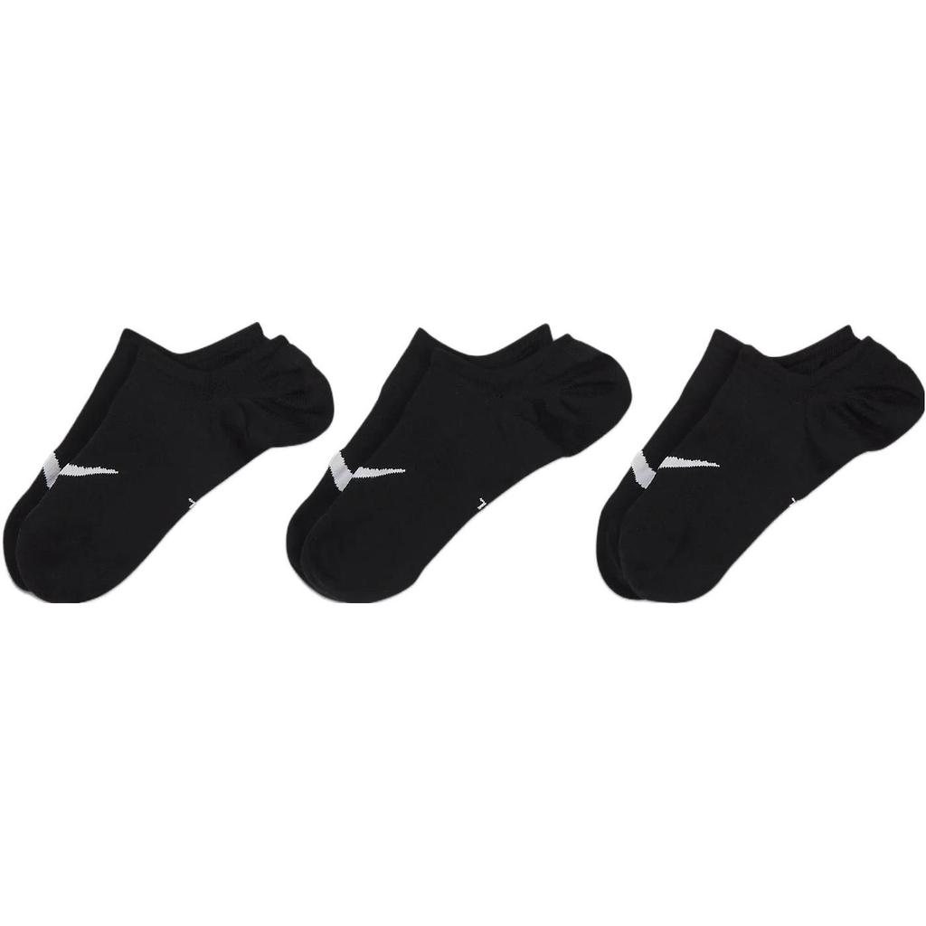 Nike Logo Floral Embroidered Sports Training Socks 3 Pairs Women Socks Black SX5277-011