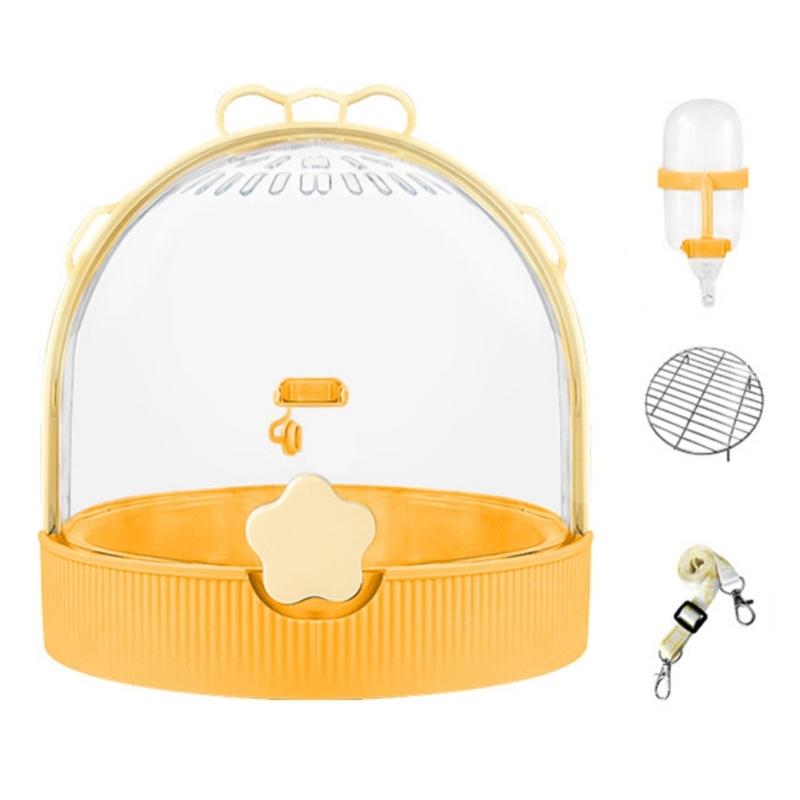 

Portable Outdoor Bird Carriers With Handle For Parakeets Lovebirds Easy To Clean Spacious Design жёлтый