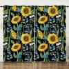 Flower Series Sunflower Digital Printing Curtain Blackout And Punching