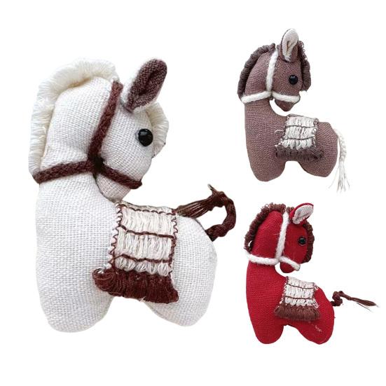 Stuffed Mini Horse Doll Cute Handcrafted Tiny Horse Miniature Stuffed Horse DIY Craft Accessory for Backpack Charm Keychain Brooch Party Favors