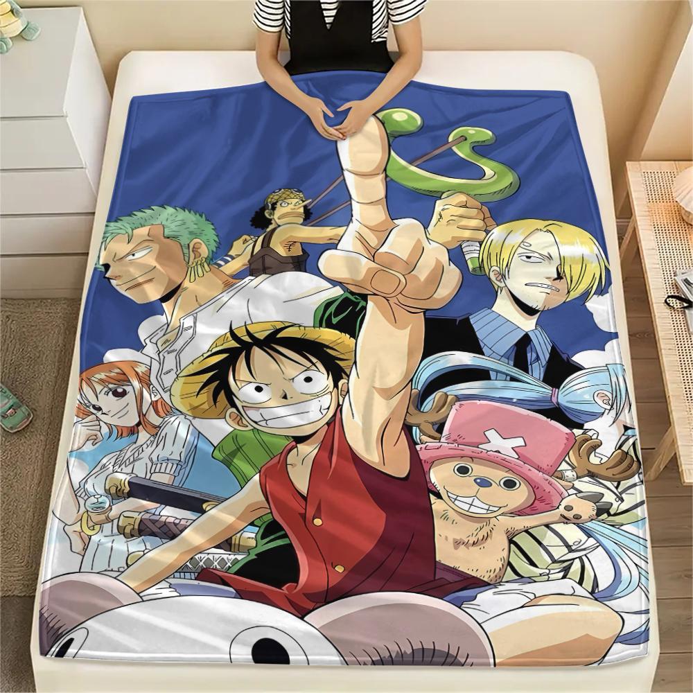 One Piece character Print Flannel Blanket,High quality Comfortable for All Seasons,Home Decor,Warmth and Comfort,Perfect for Christmas Gifts