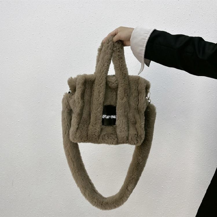 Womens Large Capacity Handbag Female Plush Messenger Bag Shoulder Crossbody Bag