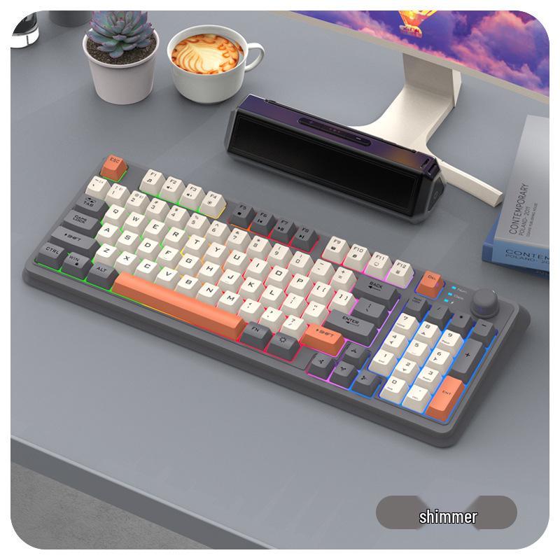 

Silver Fox K94 Dual-mode Wireless Bluetooth Mechanical Keyboard for Gaming and Office Use