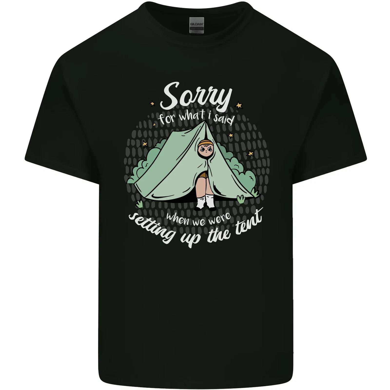 Sorry for What I Said Funny Camping Tent Kids T-Shirt Childrens L