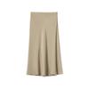 Langzi Wang Churan Co-branded Mulberry Silk A-Line Fishtail Midi Skirt