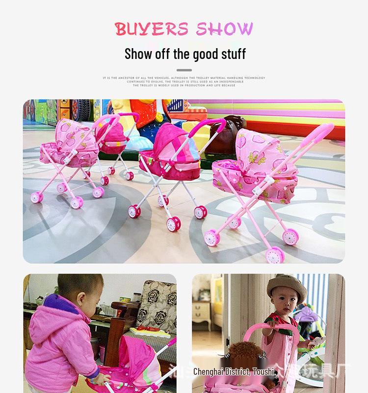 Girls' Playhouse with Doll and Toy Stroller Set