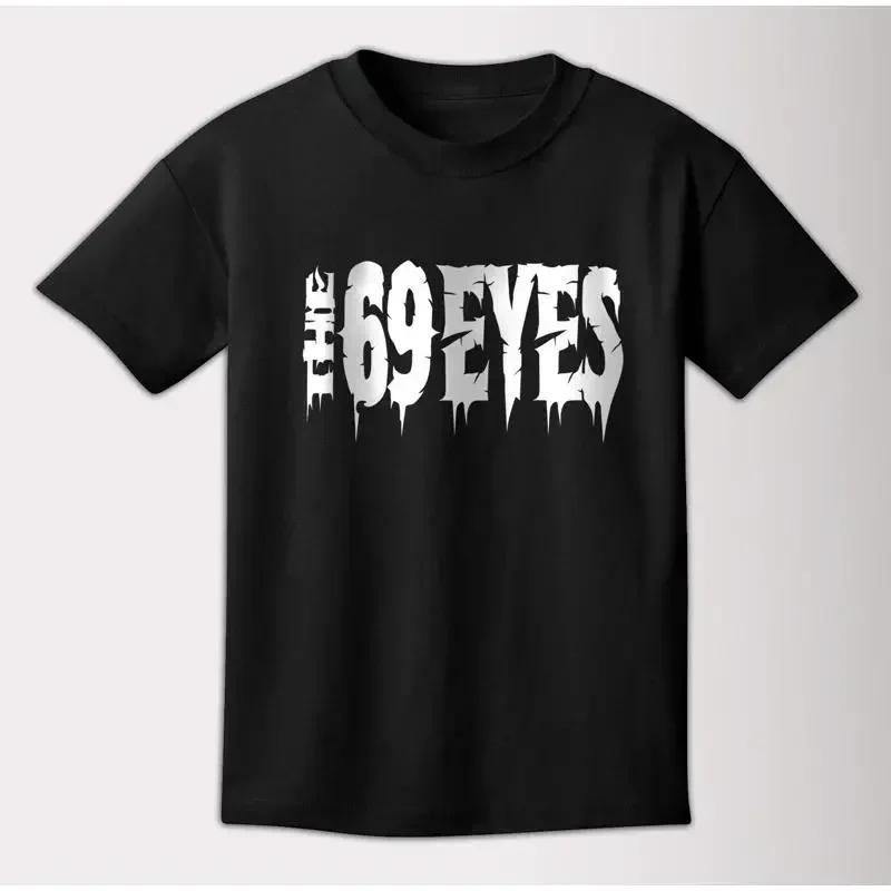 T-shirt Logo Groupe de Rock The 69 Eyes Manches Courtes Noir Unisexe S3xl