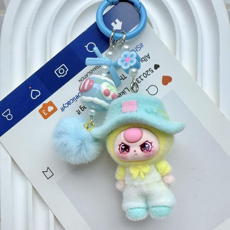 Флокированная Походная Ветрозащитная Детская Трехлетняя Милая Кукла Девочка Сумка Подвеска Милая Студенческая Подвеска Мультяшный Брелок