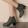 Women's High-heeled Short Boots Autumn and Winter New Thick-heeled Large-size Casual Short Boots