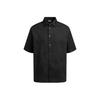 Ss24 Dark Pattern Printed Square Neck Single-Breasted Short Sleeve Shirt Men Shirts Black 3D1CG3-1NQMZ-0999