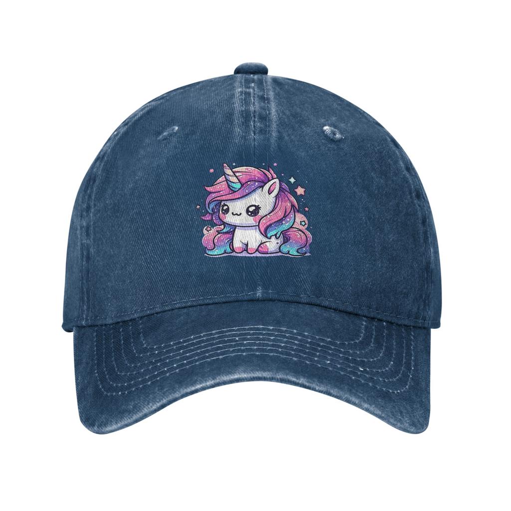Sparkle Unicorn Magic Washed Denim Cap Casual Baseball Caps Adjustable Hat Summer Unisex Baseball Hats