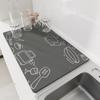 Kitchen Mat Absorbent Coffee Mat Dish Drying Mats Quick Dry Drain Pad Tableware Non-slip Draining Placemat Kitchen Faucet Rug