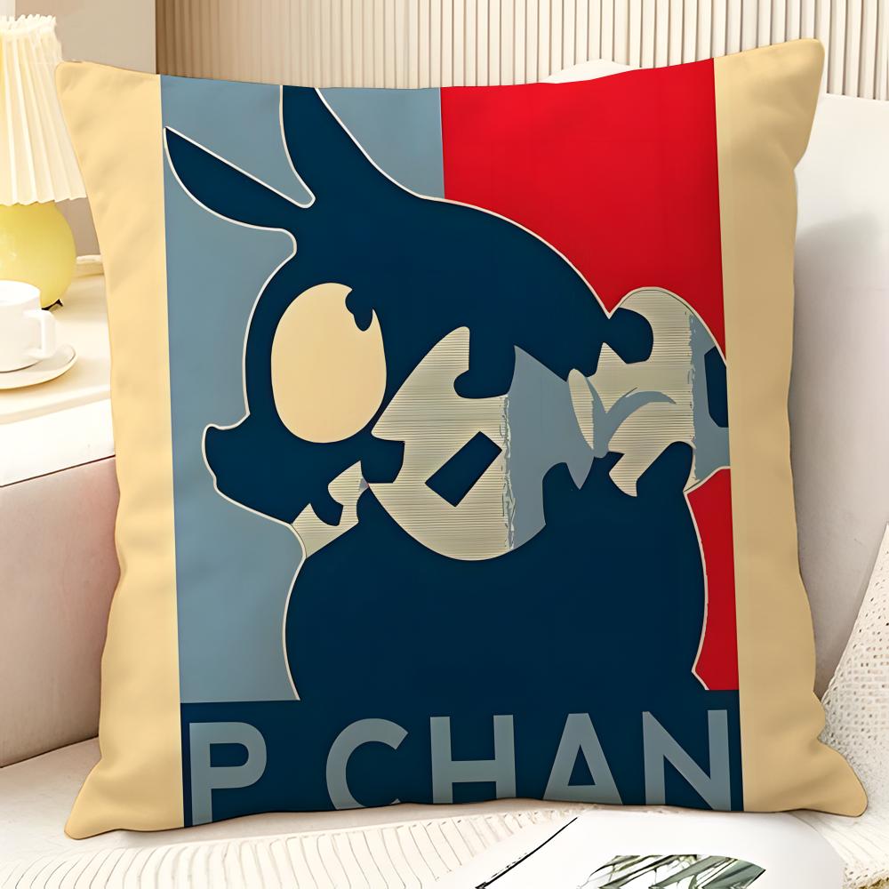 Cartoon Comic P Chan R-Ranma ½ 1 Pillow Case Natural Linen Organic Fabric Double-Sided Printing Sofa Home Decor Gift Pillow Case