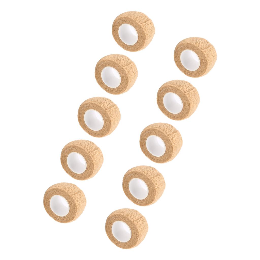 10Pcs Self Adhesive Bandage Wrap Approx 1in Wide 2yd Long Elastic Flexible Portable Breathable Bandage Wrap