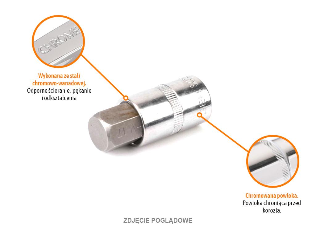 Klucz Nasadowy 1/2" Z Bitem Hex 55 Mm/H7 / Teger