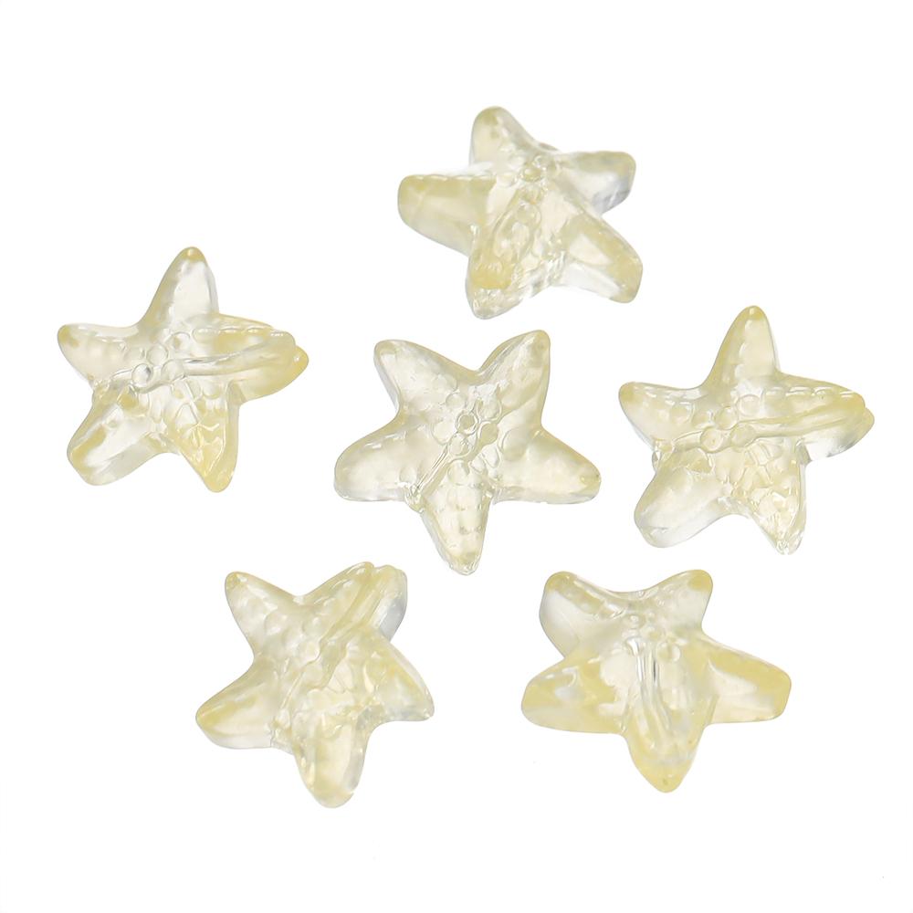 10pcs Colorful Glass Starfish Beads Star Czech Glass Loose Spacer Beads For DIY Bracelet Phone Chain Jewelry Making Accessories