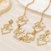 Chic Geometric Earrings & Necklace Set with Unique Design