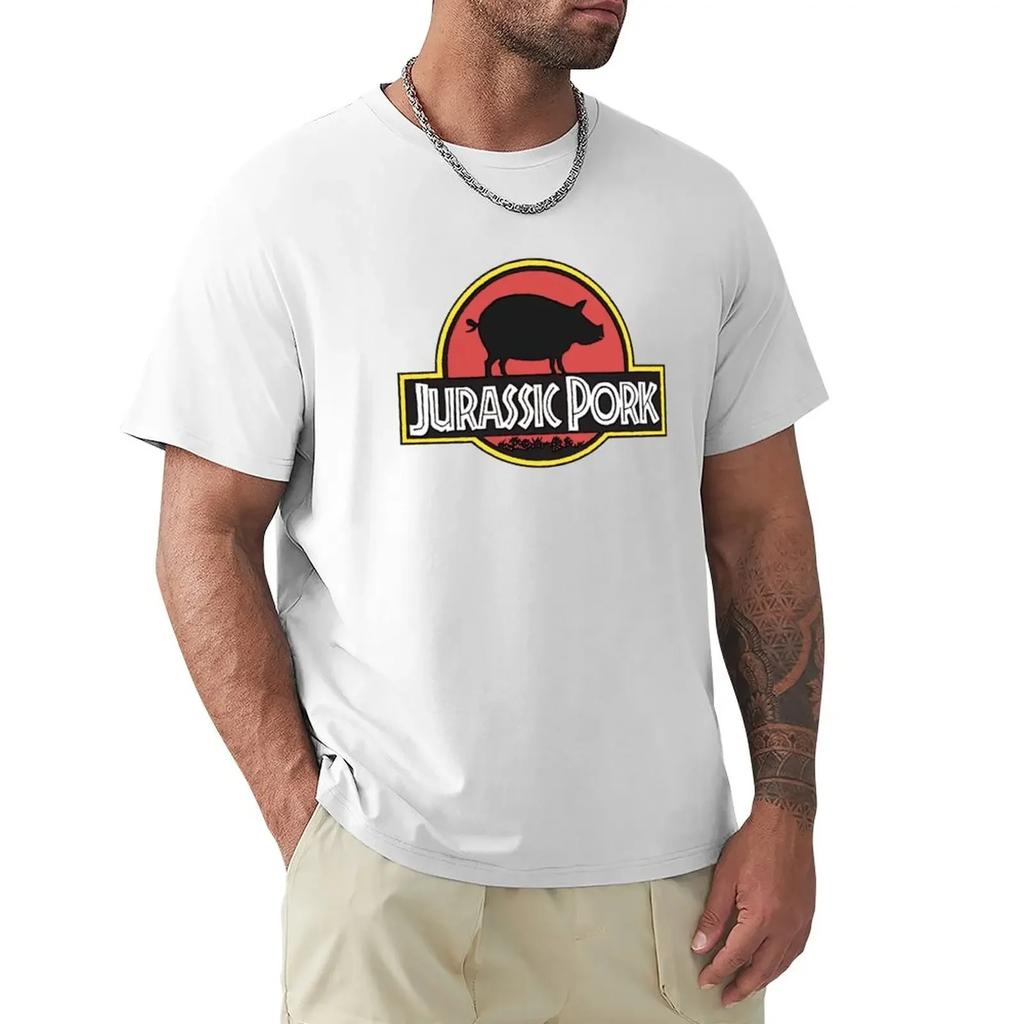 Jurassic Pork TShirt tops sweat cotton graphic tees Unisexs t shirts pack