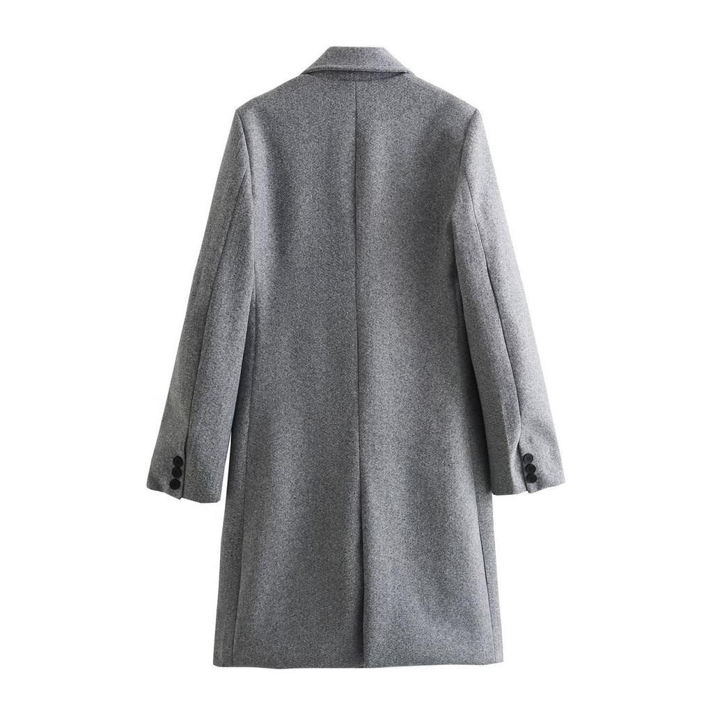 2023 European & American Style Women's Autumn Slim Mid-Length Jacket