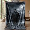 Soft Flannel Blanket Lightweight Cozy Bedroom Living Room CoverHalloween Michael Myers