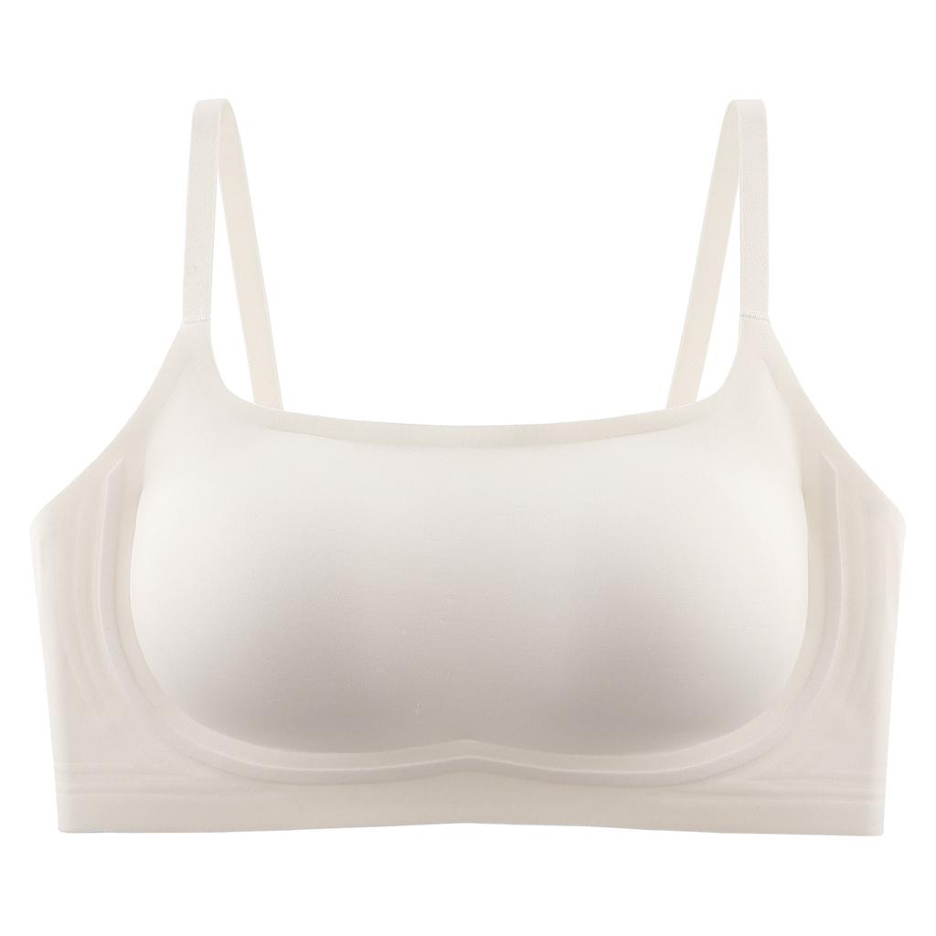New spring and summer breathable bra seamless non-slip cool underwear soft support jelly upper support side collection breast bra cover