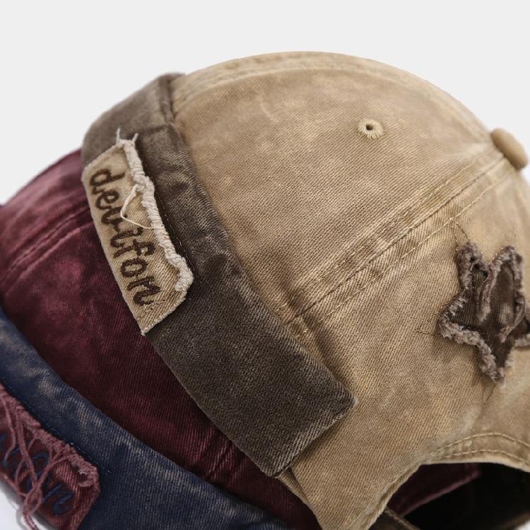 Fabric Star Brimless Hat for Outdoor Activity Breathable Hiphop Dancing Hat All Matching Skull Hat for Women Men